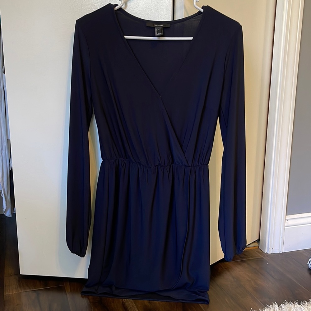 navy blue forever 21 dress